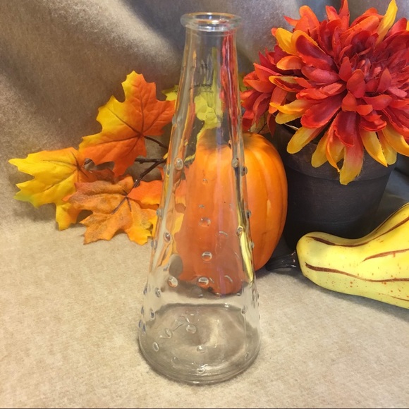 IKEA Tapered Clear Bubble Glass Vase - Picture 1 of 3